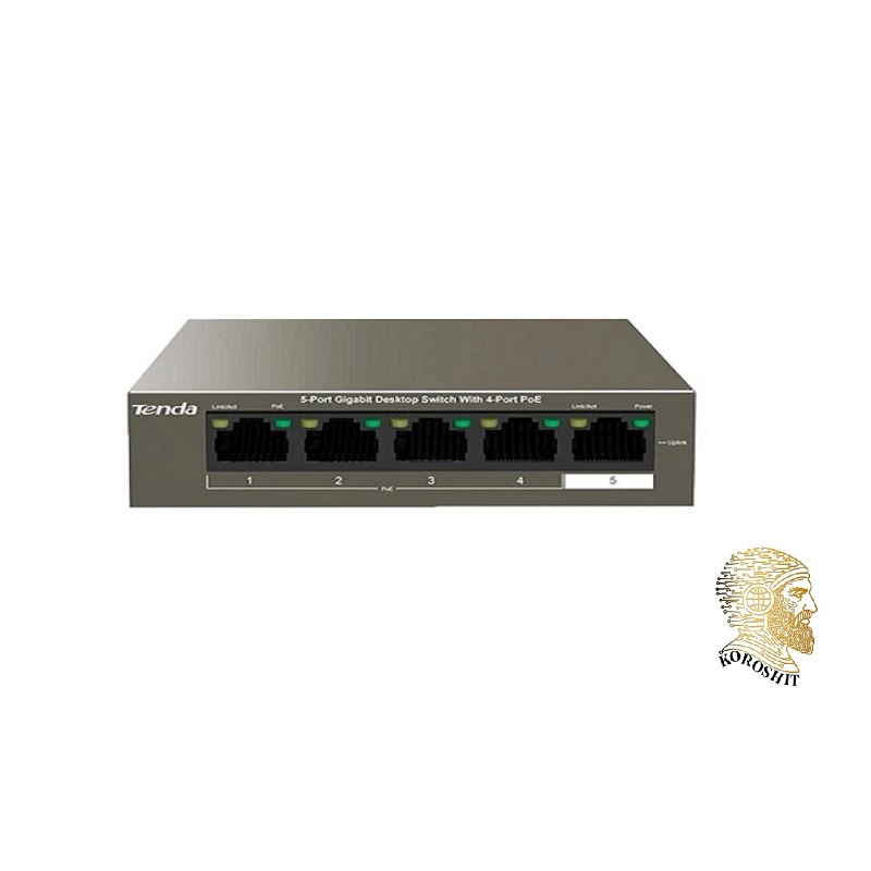 سوئیچ 5 پورت تندا مدل TEG1105P-4-63w